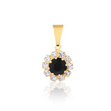 18K Gold Layered Oro Laminado White & Multi-Color Cubic Zirconia Charm (More Colors) 31.0018/1/2/3/4/5/6/7/9
