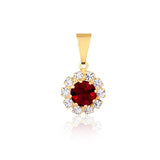 18K Gold Layered Oro Laminado White & Multi-Color Cubic Zirconia Charm (More Colors) 31.0018/1/2/3/4/5/6/7/9