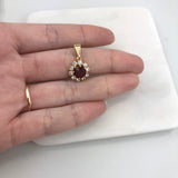 18K Gold Layered Oro Laminado White & Multi-Color Cubic Zirconia Charm (More Colors) 31.0018/1/2/3/4/5/6/7/9