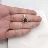 18K Gold Layered Oro Laminado White & Multi-Color Cubic Zirconia Charm (More Colors) 31.0018/1/2/3/4/5/6/7/9