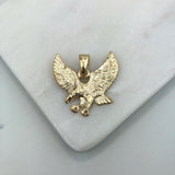 18K Gold Layered Oro Laminado 37mm American Eagle Pendant 31.0051
