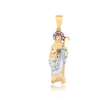 18K Gold Layered Oro Laminado 33mm Tri-Tone Saint Judas Pendant 31.0063/1