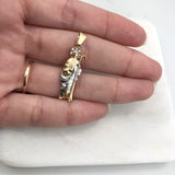 18K Gold Layered Oro Laminado 33mm Tri-Tone Saint Judas Pendant 31.0063/1