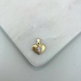 18K Gold Layered Oro Laminado Two Tone Heart Shape Our Lady of Guadalupe Pendant 31.0076