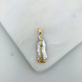18K Gold Layered Oro Laminado 36mm Two Tone Our Lady of Guadalupe (Bulto) 31.0112