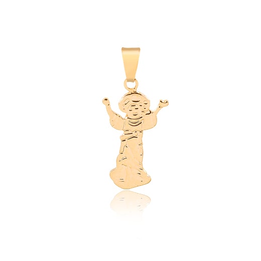 18K Gold Layered Oro Laminado Divine Child Pendant 31.0136