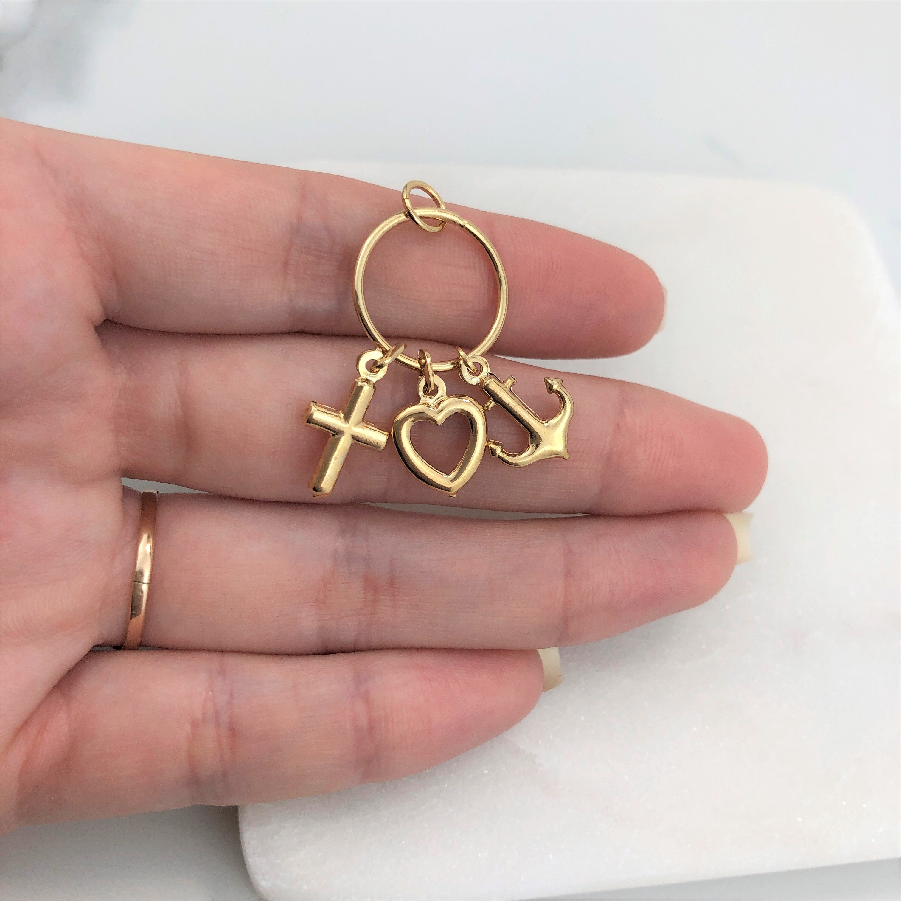18K Gold Layered Oro Laminado Charm 31.0167