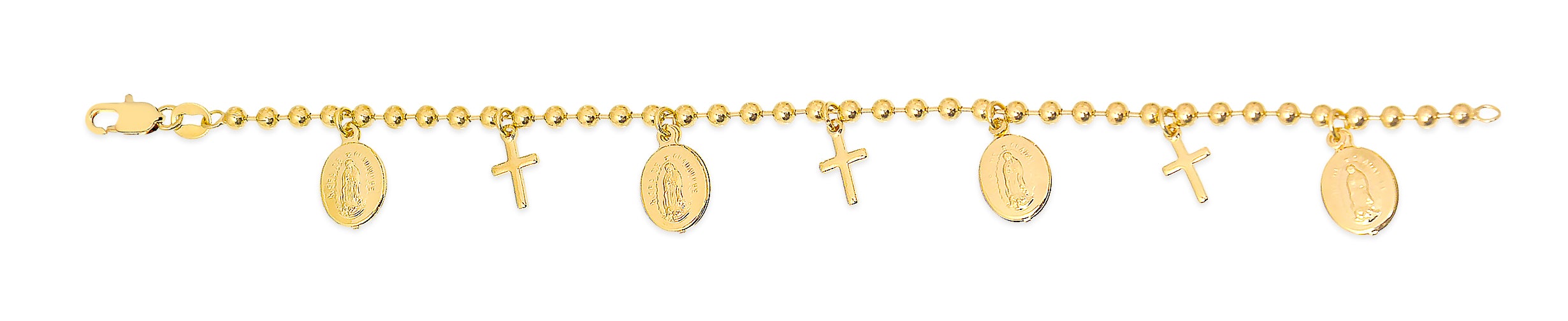18K Gold Layered Oro Laminado Bracelet 71.0049-7.5