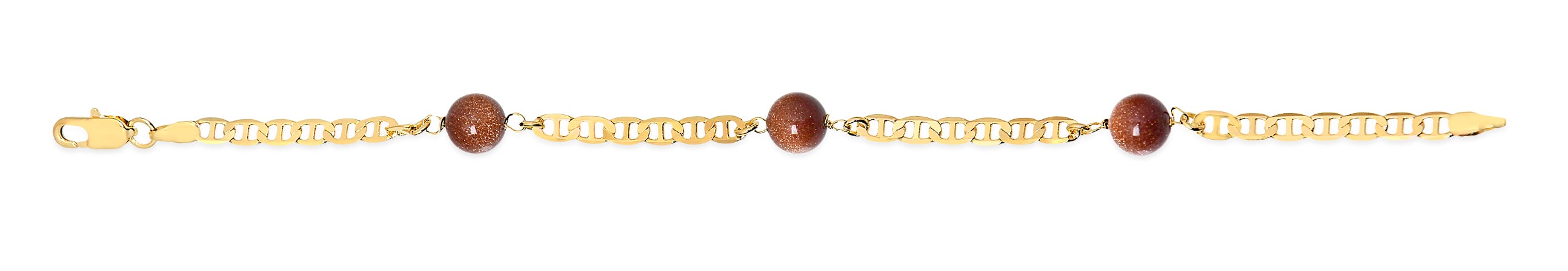 18K Gold Layered Oro Laminado Bracelet 71.0108/16-7.5