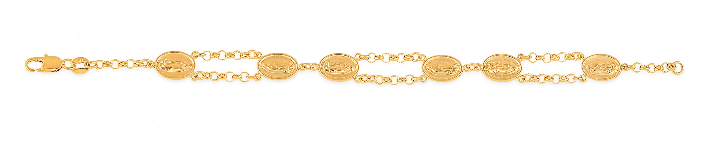 18K Gold Layered Oro Laminado Bracelet 71.0112-7.5