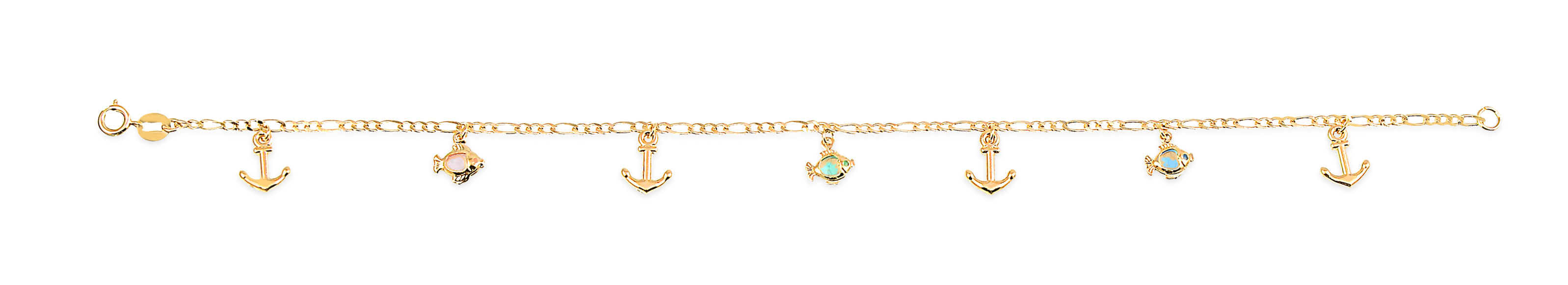 18K Gold Layered Oro Laminado Anklet 71.0114/17-10