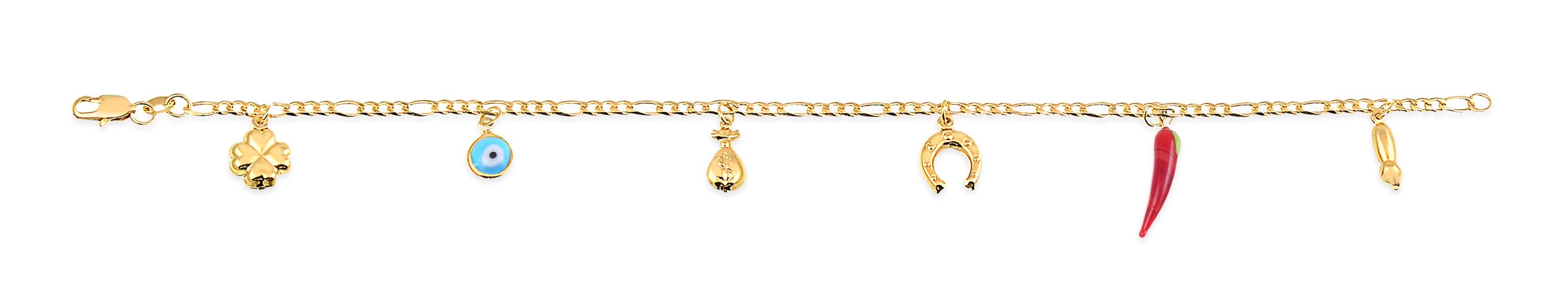 18K Gold Layered Oro Laminado Anklet 71.0116/17-10