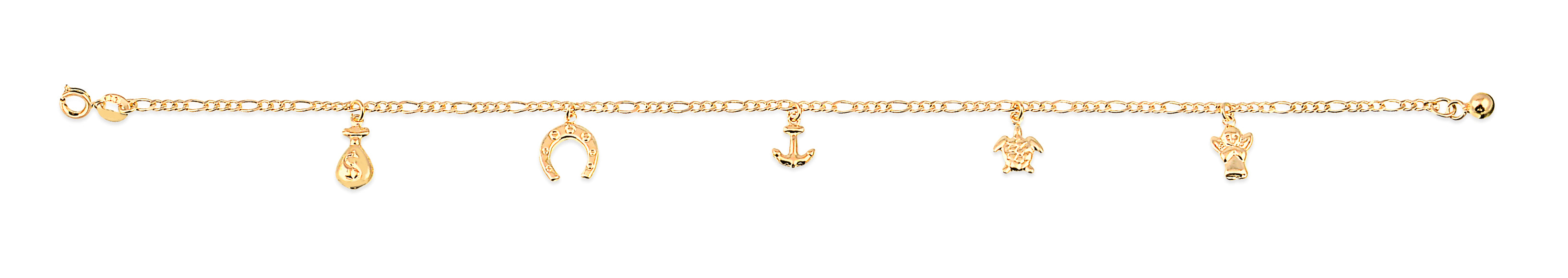18K Gold Layered Oro Laminado Anklet 71.0130-10
