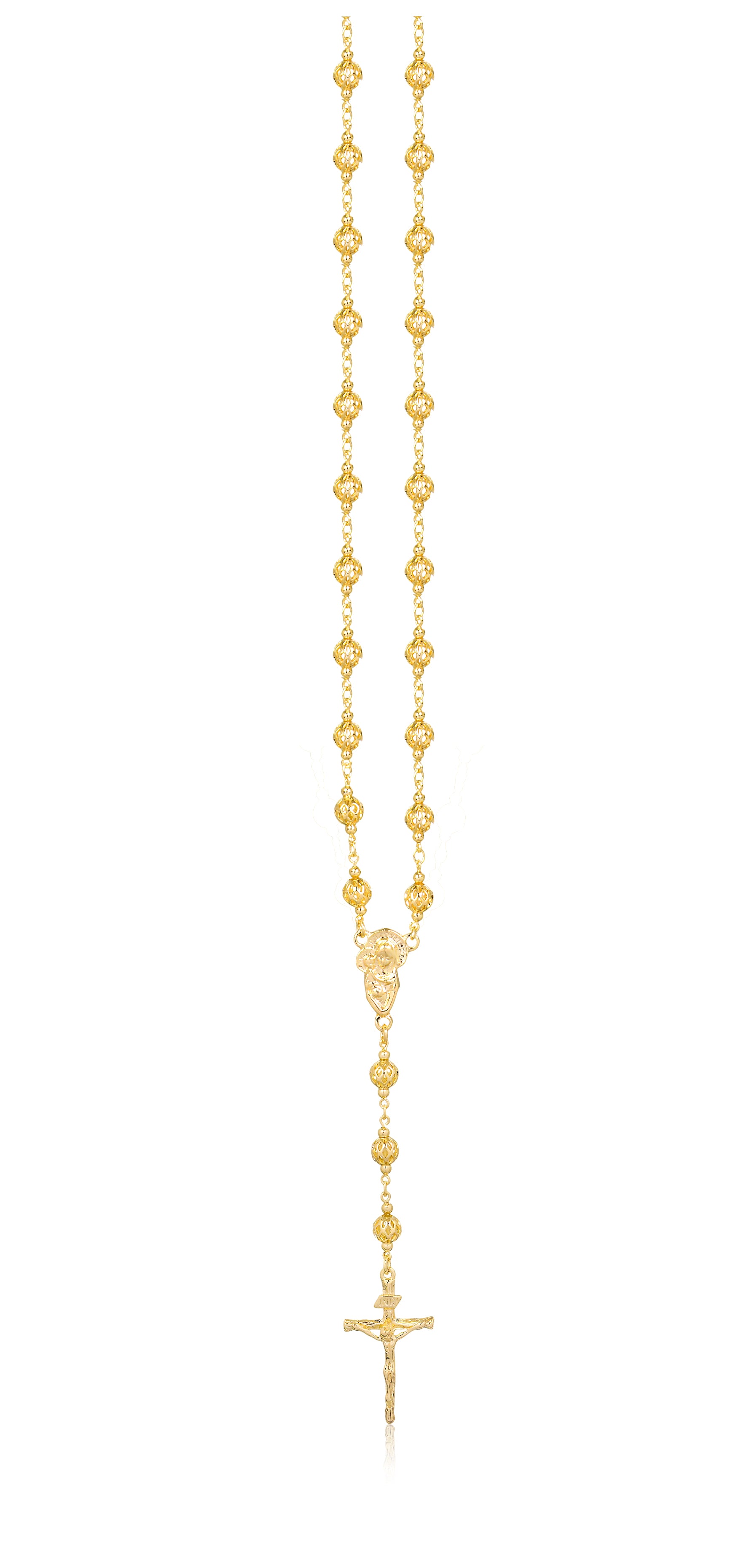 18K Gold Layered Oro Laminado Rosarie 71.0239-24