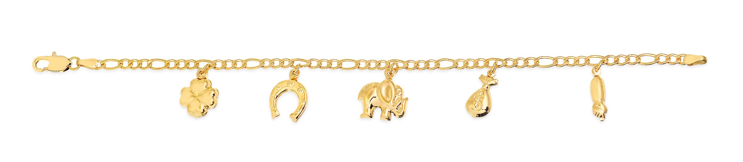 18K Gold Layered Oro Laminado Bracelet 71.0260-7.5