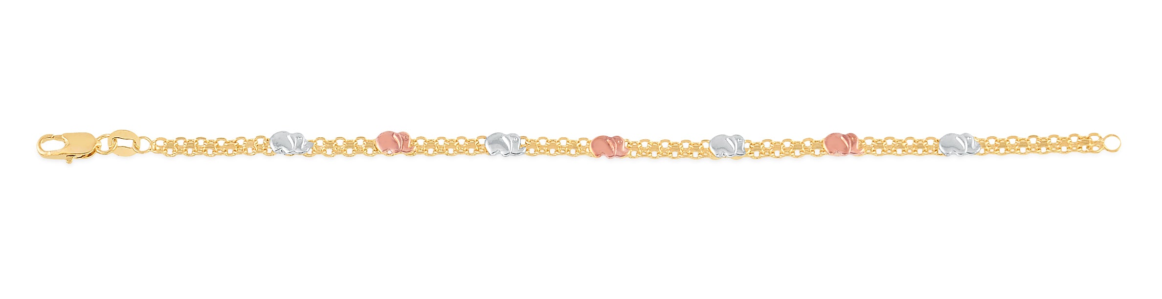 18K Gold Layered Oro Laminado Bracelet 71.0303-7.5