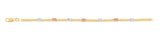 18K Gold Layered Oro Laminado Bracelet 71.0303-7.5