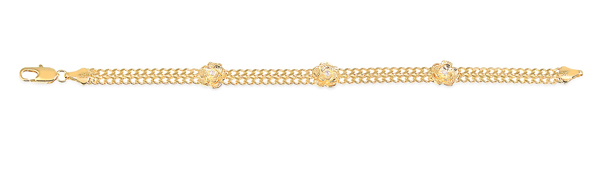 18K Gold Layered Oro Laminado Bracelet 71.0307-7.5