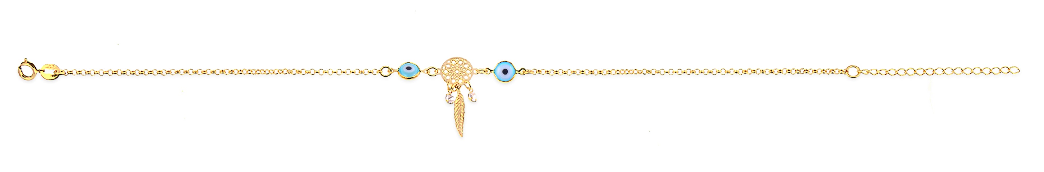 18K Gold Layered Oro Laminado Anklet 71.0312/6-10