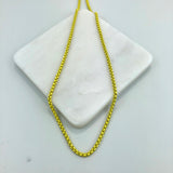 18K Gold Layered Oro Laminado Yellow Enamel Box Chain 73.0245/13-18