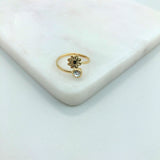 18K Gold Layered Oro Laminado Ring  Split-shank