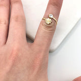 18K Gold Layered Oro Laminado Ring  Split-shank