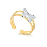 18K Gold Layered Oro Laminado Ring  Open-back and Double Shank