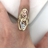 18K Gold Layered Oro Laminado Ring Freeform Style