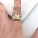 18K Gold Layered Oro Laminado Ring   Freeform Style