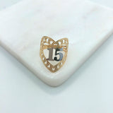 18K Gold Layered Oro Laminado Ring   Heart-shape Style