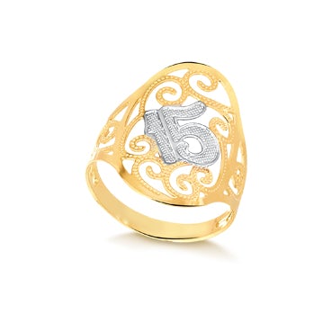18K Gold Layered Oro Laminado Ring  Freeform Style