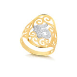 18K Gold Layered Oro Laminado Ring  Freeform Style