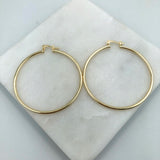 18K Gold Layered 49 mm Hoops 21.0260