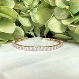 18K Gold Layered Clear CZ Cuff Bangle 73.0301