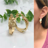 18K Gold-Layered Hoop Earrings