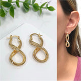 18K Gold-Layered Infinity Hoops Earrings