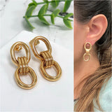 18K Gold-Layered Dangle Earrings