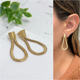 18K Gold-Layered Elegant Dangle Earrings