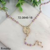 Unioro Gold Plated Rosaies 72.0846-18