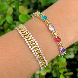 Colorful Gemstone Bracelets 73.0593-7.5