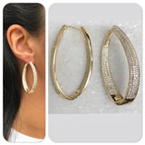 Luxury Pave Oval Earring 23.2222