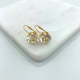 18K Gold Layered Assorted Rhinestone Colors Leverback Earrings 21.0087/1/2/3/4/5/6/7/9