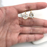 18K Gold Layered Assorted Rhinestone Colors Leverback Earrings 21.0087/1/2/3/4/5/6/7/9