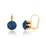 18K Gold Layered Assorted Rhinestone Colors Leverback Earrings 21.0087/1/2/3/4/5/6/7/9