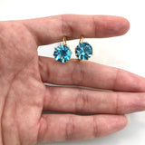 18K Gold Layered Assorted Rhinestone Colors Leverback Earrings 21.0087/1/2/3/4/5/6/7/9