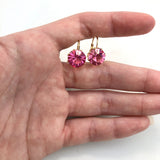 18K Gold Layered Assorted Rhinestone Colors Leverback Earrings 21.0087/1/2/3/4/5/6/7/9