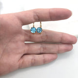 18K Gold Layered Assorted Rhinestone Colors Stud Leverback Earrings 21.0090/3/4/6