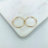 18K Gold Layered 23 mm Endless-Loop Hoops 21.0093