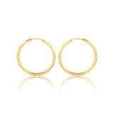 18K Gold Layered 23 mm Endless-Loop Hoops 21.0093