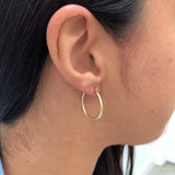 18K Gold Layered 23 mm Endless-Loop Hoops 21.0093